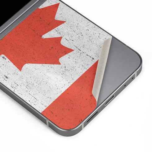 Canada Flag Distressed Galaxy Z Flip6 Skin
